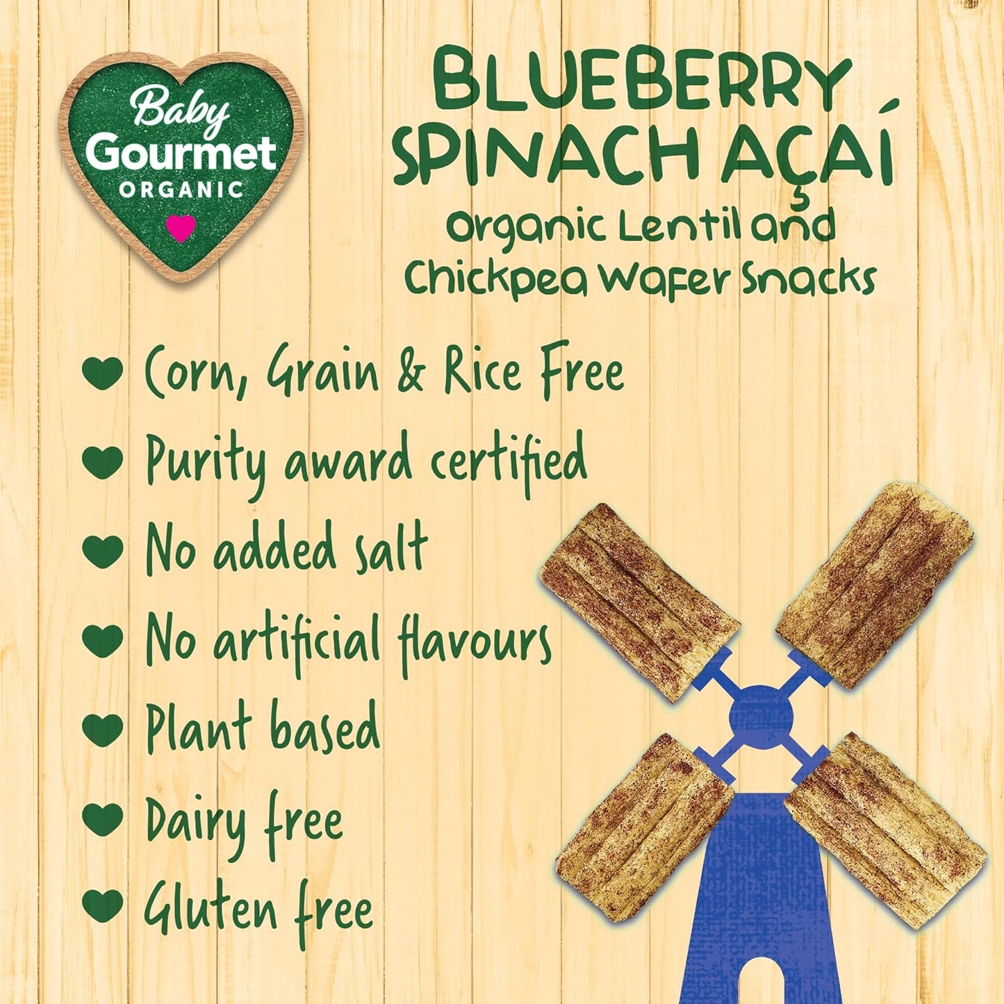 Organic Puff Snacks - Blueberry Spinach Açai - (1.4 Oz) 4-Pack