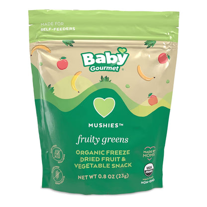 Organic Freeze-Dried Fruit & Vegetable Snack - Fruity Greens - (0.8 Oz) 8-Pack