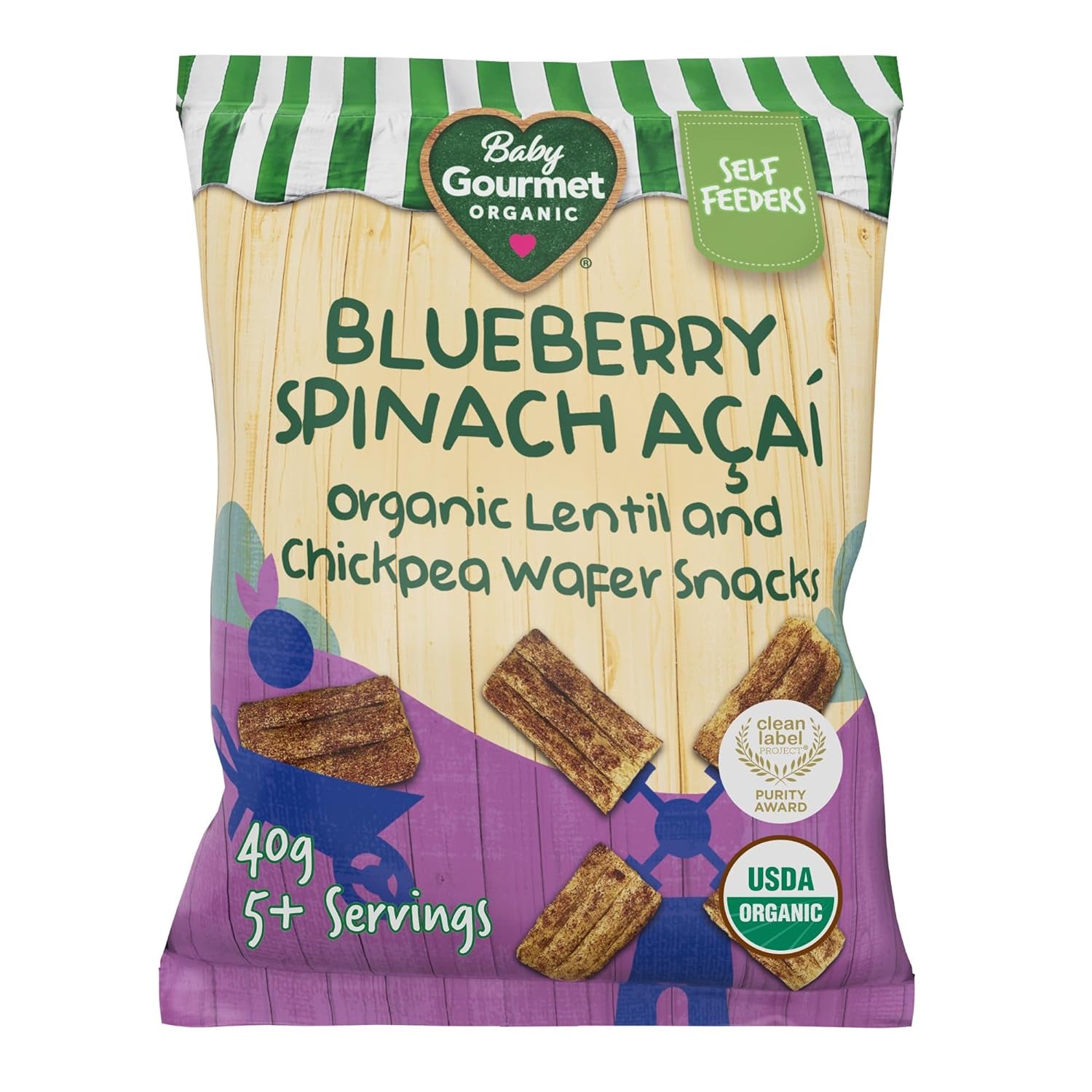 Organic Puff Snacks - Blueberry Spinach Açai - (1.4 Oz) 4-Pack